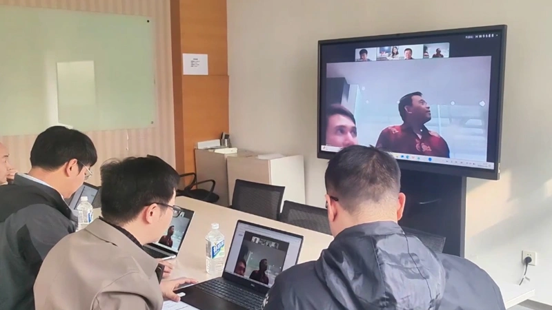 Sesión de conferencia virtual